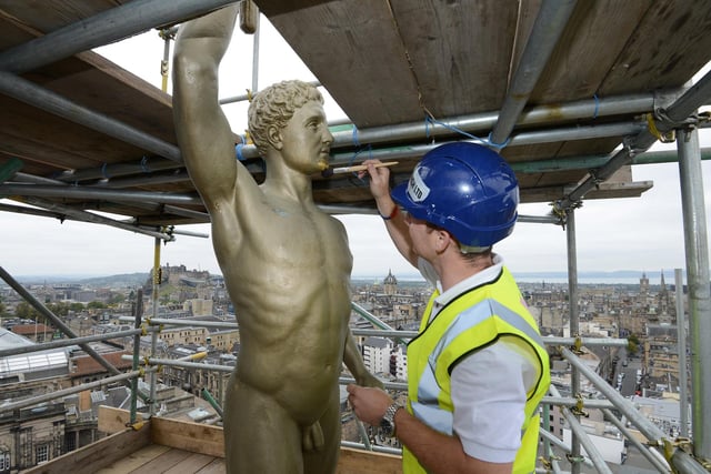 'Golden boy' decorates the dome of a very famous Edinburgh institution. Can you work out what it is?