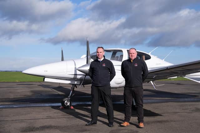 ACS Aviation managing director Graeme Frater and general manager Bruce Duguid. Picture: Wallace Shackleton