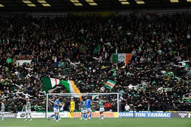 Celtic fans pack the away stand at Rugby Park during a match against Kilmarnock last season. (Photo by Rob Casey / SNS Group)
