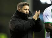 Hibs manager Lee Johnson.