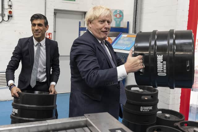 Prime Minister Boris Johnson (right) and the Chancellor of the Exchequer Rishi Sunak were fined on Tuesday.