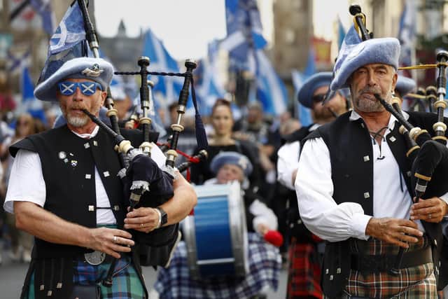 Supporters of Scottish Independence take part in Saturday's march and rally in Edinburgh (Picture: Jeff J Mitchell/Getty Images)