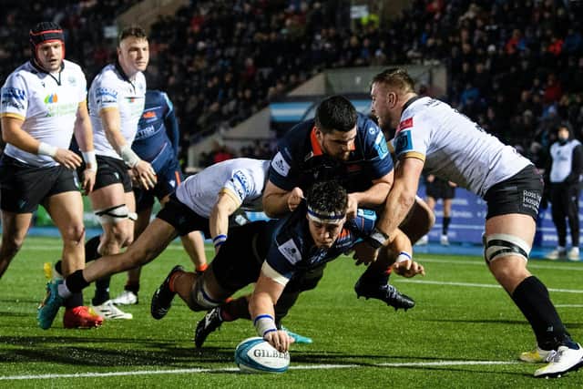 Connor Boyle got Edinburgh off the mark with this second-half try.