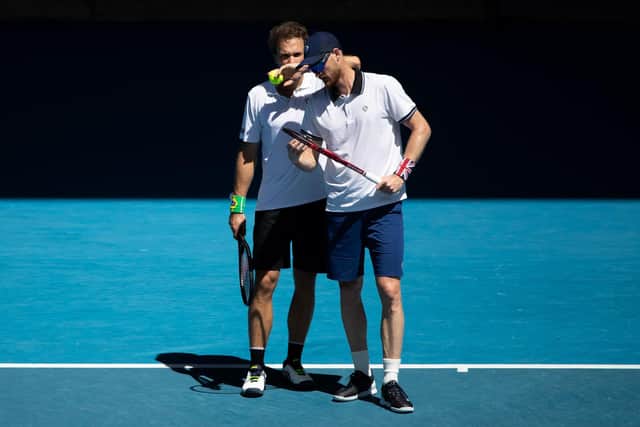 Jamie Murray and Bruno Soares lost in the semi-finals against Rajeev Ram and Joe Salisbury. Picture: Mackenzie Sweetnam/Getty Images