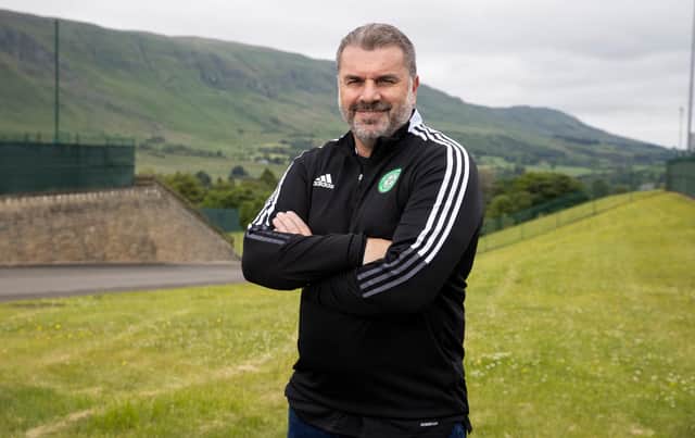 GLASGOW, SCOTLAND - JUNE 23: New Celtic Manager Ange Postecoglou during his first day at Lennoxtown on June 23, 2021, in Glasgow, Scotland. (Photo by Craig Williamson / SNS Group)