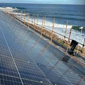 ​The solar panel installation at Peterhead Water Treatment Works.