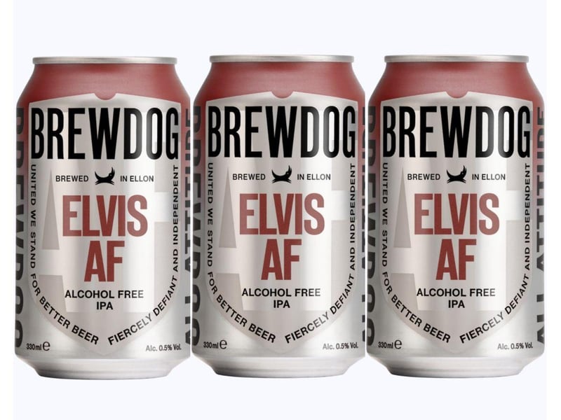 For those who like their beers a little fruitier, Brewdog's Elvis AF is an alcohol-free IPA with strong grapefruit and citrus tones. The company also offer Hazy AF for those who like an IPA with a more tropical taste.
