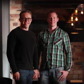 From left: Zumo co-founders Nick Jones and Paul Roach. Picture: Stewart Attwood.