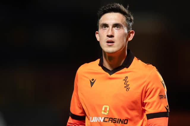 Jamie McGrath made his Dundee United debut against AZ Alkmaar.