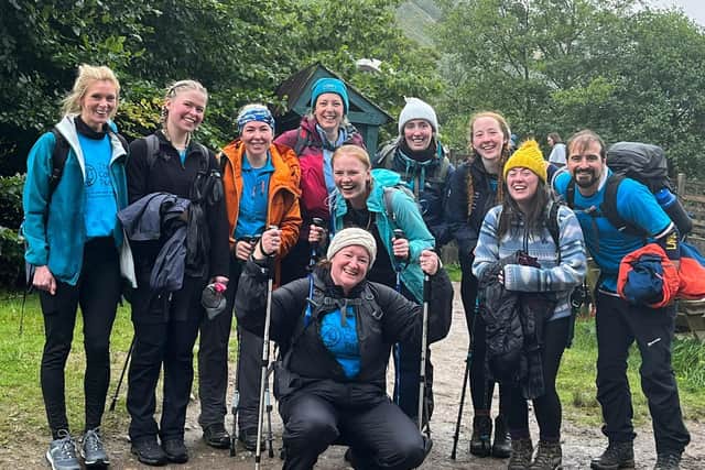 Colleagues from Clyde Vets who hiked up Ben Nevis in aid of The Canmore Trust