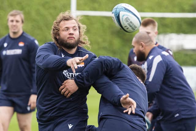 Pierre Schoeman will form part of a muscular Edinburgh front row against Glasgow. (Photo by Paul Devlin / SNS Group)