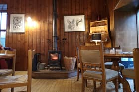Courtyard cafe at Kailzie near Peebles