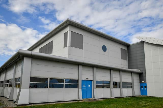 The Dstl high containment lab building at Porton Down in Salisbury, Wiltshire.