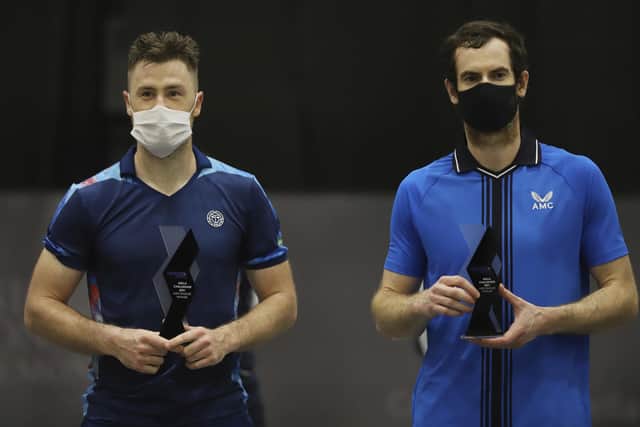 Andy Murray is heading to a tournament in France after losing to Ukraine's Illya Marchenko, left, at an ATP Challenger event in Biella, Italy. Picture: Felice Calabro/AP