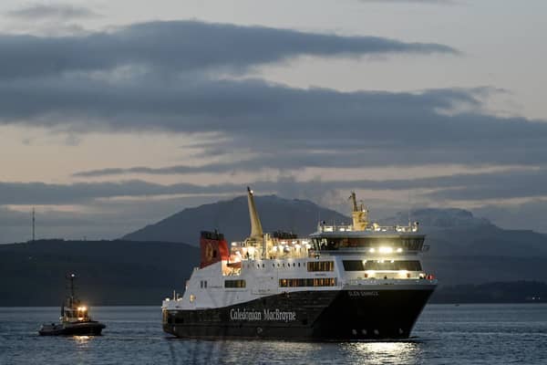 The Glen Sannox finally started a series of sea trials in the Clyde on Tuesday. Picture: John Devlin