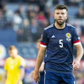 Scotland's Grant Hanley during the FIFA World Cup play-off semi-final against Ukraine earlier this year. Photo by Ewan Bootman / SNS Group