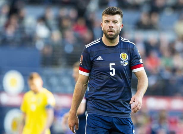Scotland's Grant Hanley during the FIFA World Cup play-off semi-final against Ukraine earlier this year. Photo by Ewan Bootman / SNS Group