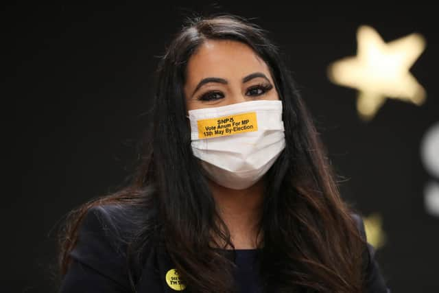 Anum Qaisar-Javed at Empire School of Dance in Airdrie during campaigning for the Airdrie and Shotts by-election.