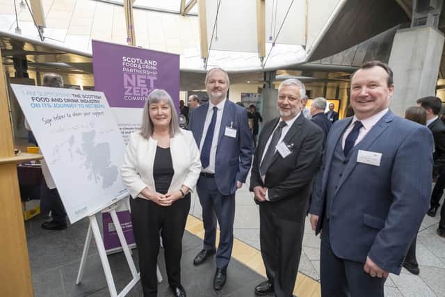 MSP Rhona Grant meets Food and Drink Federation Scotland executives at the recent Scottish Parliament reception
