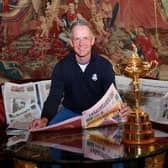 Winning Ryder Cup captain Luke Donald reads the morning newspapers at the Cavalieri Hilton in Rome the morning after leading Europe to victory in the Italian capital. Picture: Andrew Redington/Getty Images.