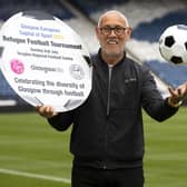 Mark Hateley promotes the Glasgow European Capital of Sport 2023 Refugee Football Tournament on Sunday 2nd July at Toryglen Regional Football Centre. The event celebrates the diversity of communities in Glasgow. (Photo by Alan Harvey / SNS Group)