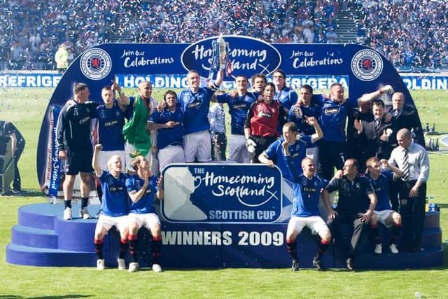 Rangers' most recent Scottish Cup final victory came in 2009 when they defeated Falkirk 1-0 at Hampden. (Photo by Alan Harvey/SNS Group).