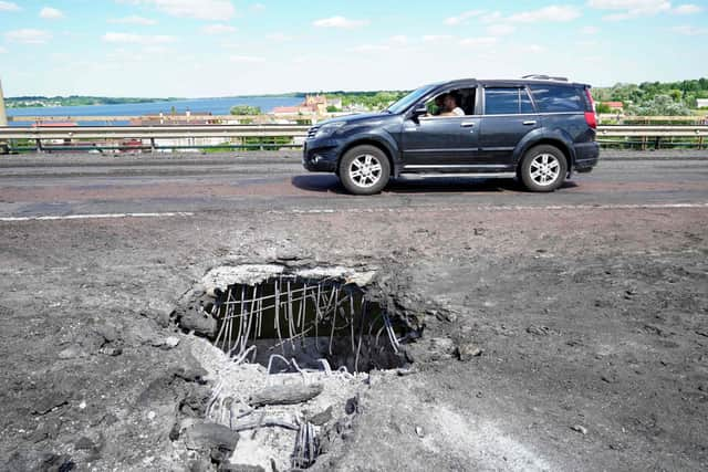 he Ukrainian military continued to counterattack in the occupied southern region of Kherson, striking a key bridge over the Dnieper River on Wednesday. Getty