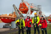 Left to right: Ashleigh Sommerville, survival and marine team lead; Samuel Perkins, marine instructor; Kris McDonald, general manager, Clyde Training Solutions; and Jamie Clark, senior marine instructor.