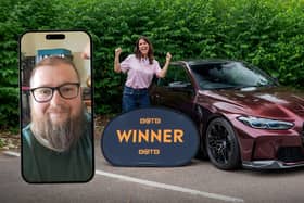 BOTB presenter Katie Knight with winner Michael Kettrick