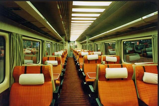 The carriages' original first class interior. Picture: J&LittleHouse