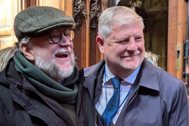 Frankenstein director Guillermo del Toro with Angus Robertson