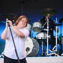 Lewis Capaldi performs on the Pyramid Stage on Day 4 of Glastonbury Festival