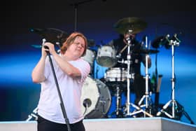 Lewis Capaldi performs on the Pyramid Stage on Day 4 of Glastonbury Festival