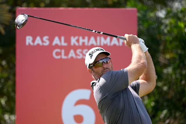 Ryan Fox in action during the third round of the Ras Al Khaimah Classic at Al Hamra Golf Club. Picture: Ross Kinnaird/Getty Images.