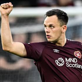 Lawrence Shankland scored Hearts' leveller against Rosenborg.