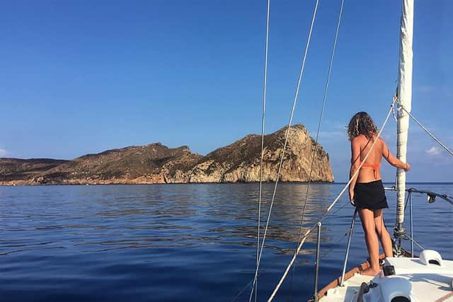 she sailed along the coasts of France, Portugal, Spain, Mallorca, Sardinia, Corsica, Italy, and Greece and islands in between, she stopped off in many places in between. Pic: @Cat Vinton