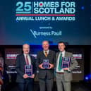 Gavin Hamilton (MD for Taylor Wimpey East Scotland); David McClure (Senior Site Manager - Castle Gate, Maidenhill) and David Blair (Managing Director for Taylor Wimpey West Scotland