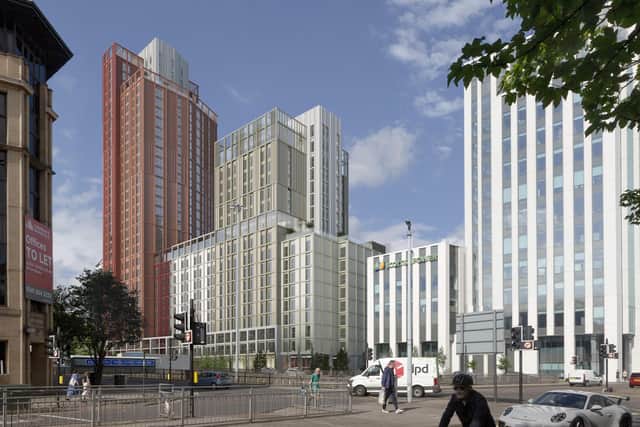 Property developers are looking to construct a giant build-to-rent and 'co-living' development comprising 685 homes at Charing Cross, Glasgow.
