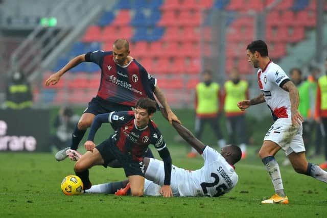 Bologna have reportedly rejected a bid for Aaron Hickey. (Photo by Mario Carlini / Iguana Press/Getty Images)