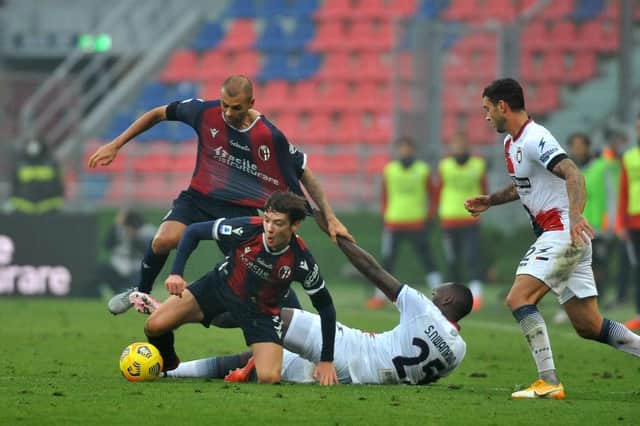 Bologna have reportedly rejected a bid for Aaron Hickey. (Photo by Mario Carlini / Iguana Press/Getty Images)