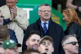 Rangers managing director Stewart Robertson, pictured at Celtic Park earlier this month, is to stand down at the end of the season.  (Photo by Alan Harvey / SNS Group)