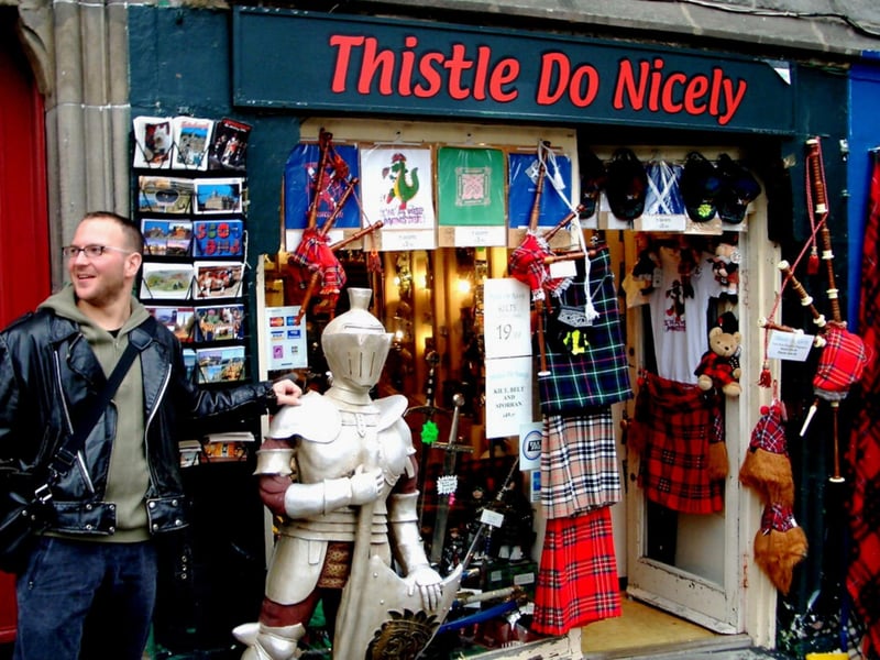 We hope thistle bring you a chuckle! This tourist shop can be found in the heart of Scotland's capital city, Edinburgh, and they chose well with it since the thistle is Scotland's national flower.
