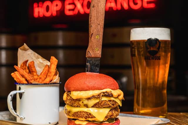 Food on offer in the bar includes burgers, bowls and wings (Photo: BrewDog).