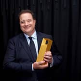 Honoree Brendan Fraser, recipient of the TIFF Tribute Award for Performance presented by IMDbPro for 'The Whale,', poses backstage at the TIFF Tribute Awards Gala during the 2022 Toronto International Film Festival at The Fairmont Royal York Hotel on September 11, 2022 in Toronto, Ontario. (Photo by Unique Nicole/Getty Images)