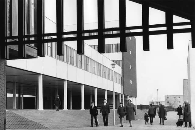 Livingston at 60: View from the Mall to Craigshill High School. The development of the New Town was designed to bring together modern housing, jobs opportunities and green space in one place.  PIC: West Lothian Council