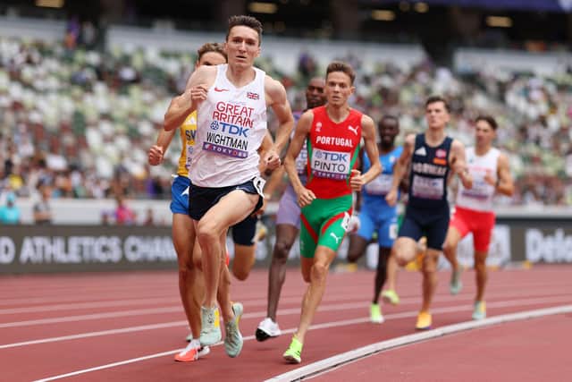 Jake Wightman competes in the  Men's 1500m heats during day two of the World Athletics Championships Tokyo 2025. (Photo by Cameron Spencer/Getty Images)