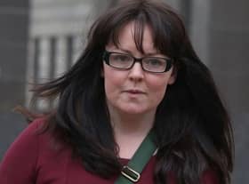 Former SNP MP Natalie McGarry outside Glasgow Sheriff Court during her trial.