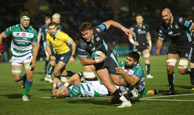 Glasgow Warriors' Ollie Smith impressed in the win over Benetton and has been called into the Scotland squad. (Photo by Craig Williamson / SNS Group)