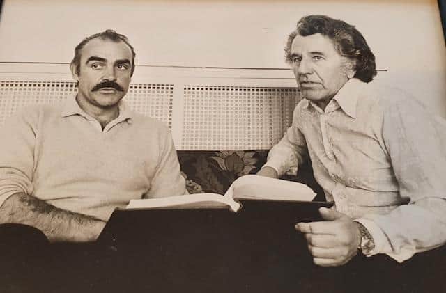 Denis ODell with movie star Sean Connery, his partner at Tantallon Films
