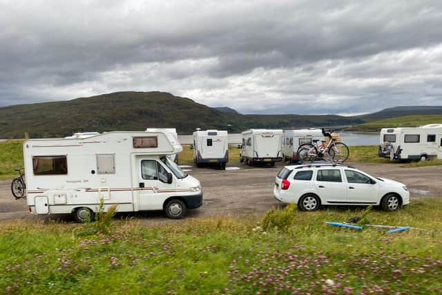 Campervans in Durness Picture: @thedurnessbus.